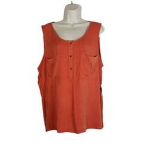 a.n.a a new approach blouse Women's Size XX Large Sleeveless Top Burnt Ochre